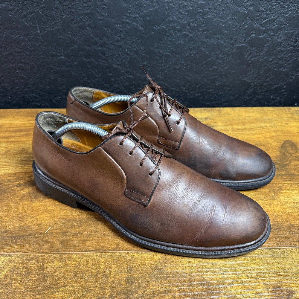 Johnston & Murphy 20-6532 Brown Leather J&M Flex Oxford Mens 9.5M